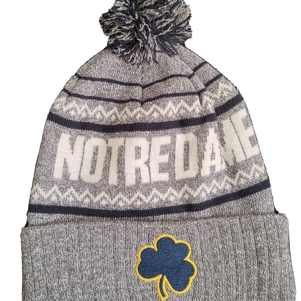 Blue and Gray Notre Dame Knit Hat